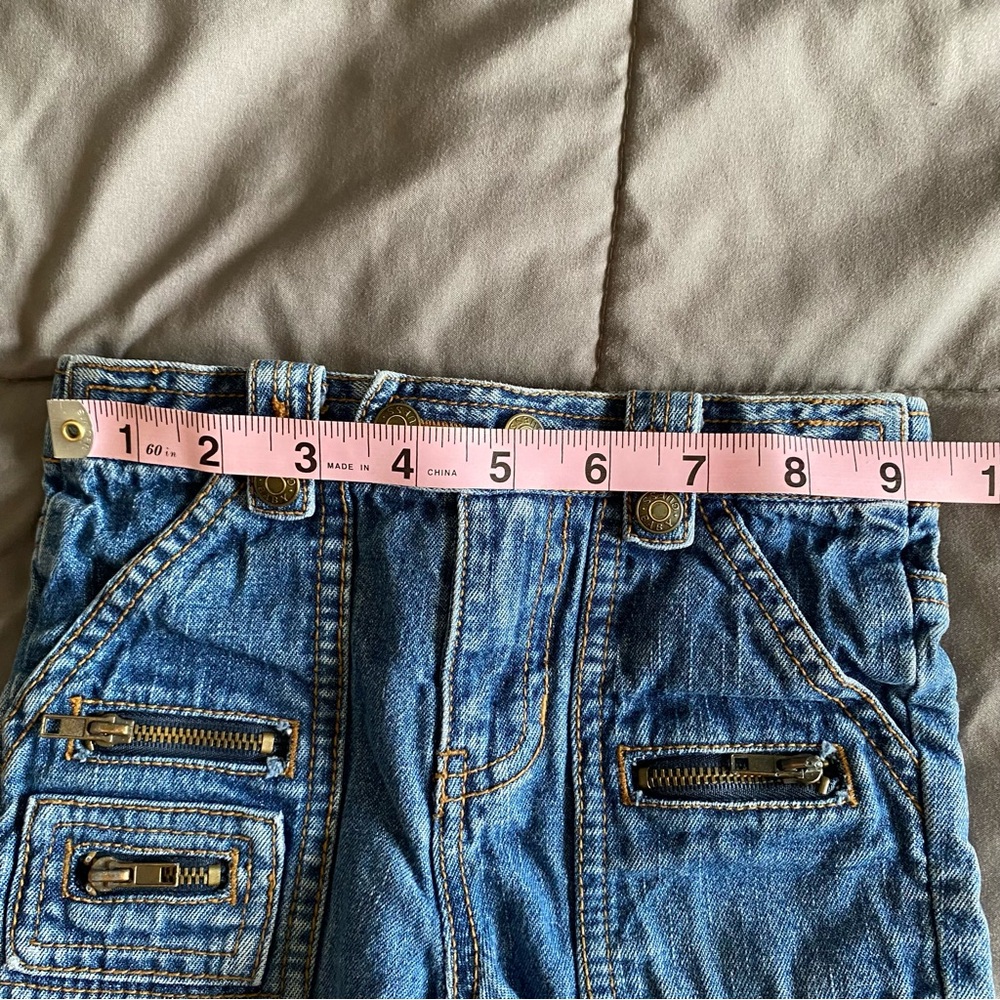 VTG Guess Baby Boy 6/9 Mo Denim Blue Jeans Zipper Pockets Snap Y2K 100% Cotton - Picture 14 of 16